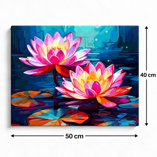 Paint by Numbers – Evening with Lilies 50x40 cm, photo 3