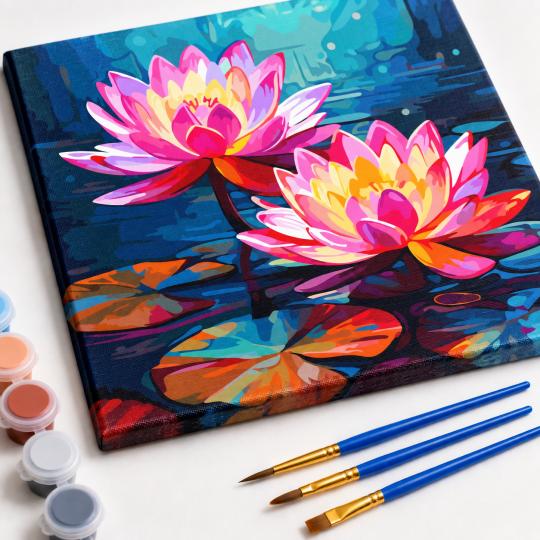 Paint by Numbers – Evening with Lilies 50x40 cm, photo 4