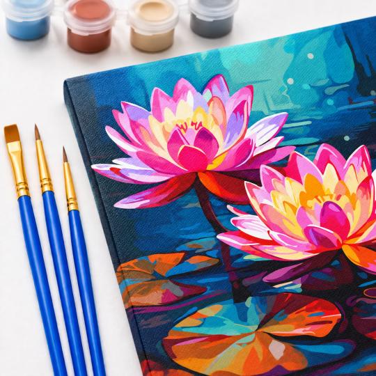 Paint by Numbers – Evening with Lilies 50x40 cm, photo 5