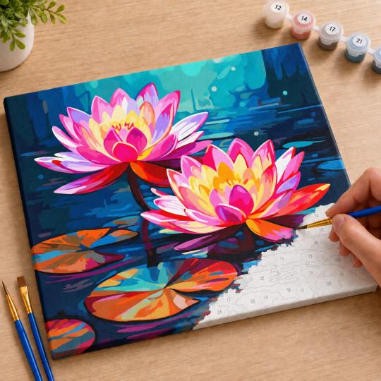 Paint by Numbers – Evening with Lilies 50x40 cm, photo 7