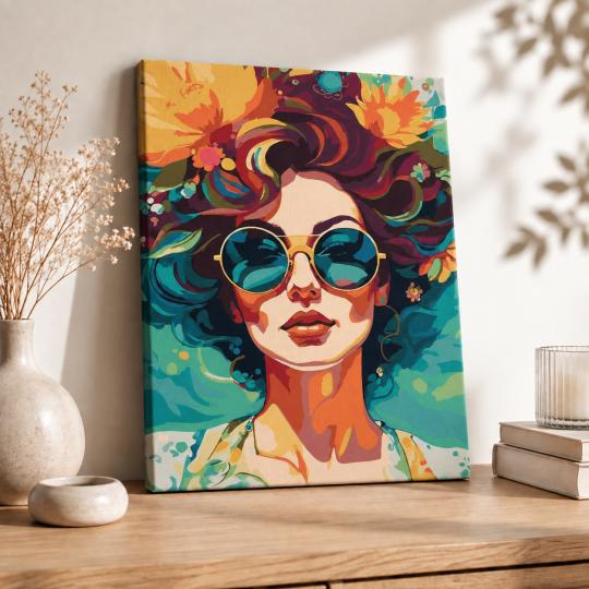 Paint by Numbers – Girl in Glasses 40x50 cm, photo 8