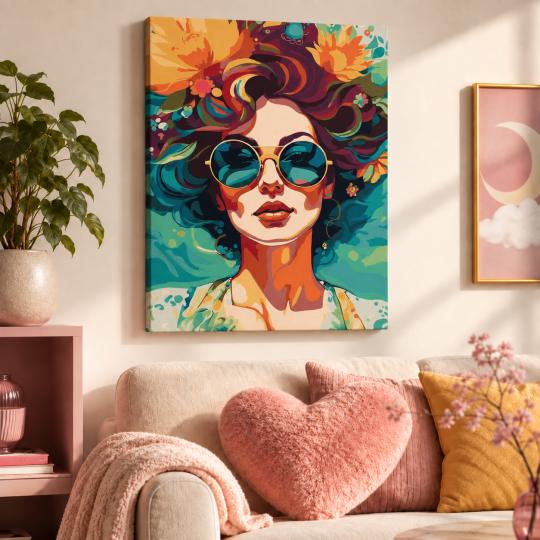 Paint by Numbers – Girl in Glasses 40x50 cm, photo 9
