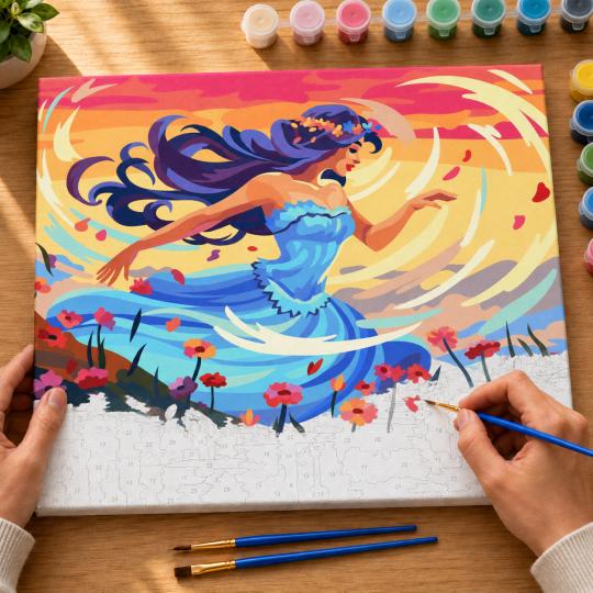 Paint by Numbers – Dance Among the Flowers 50x40 cm, photo 6