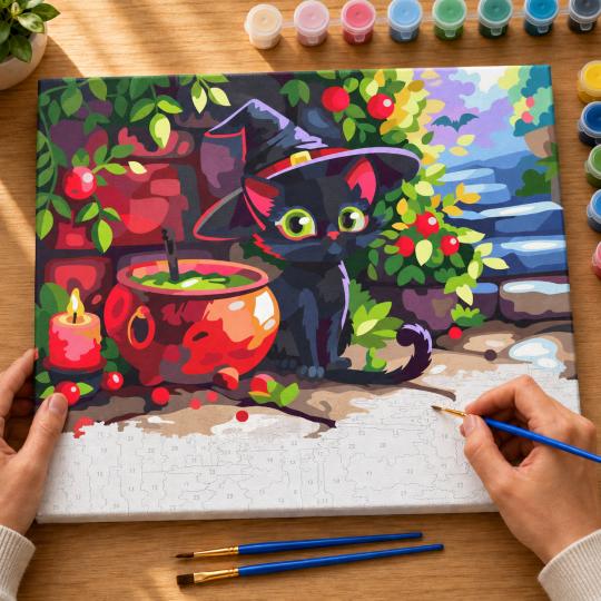 Paint by Numbers – Magical Kitten 50x40 cm, photo 6