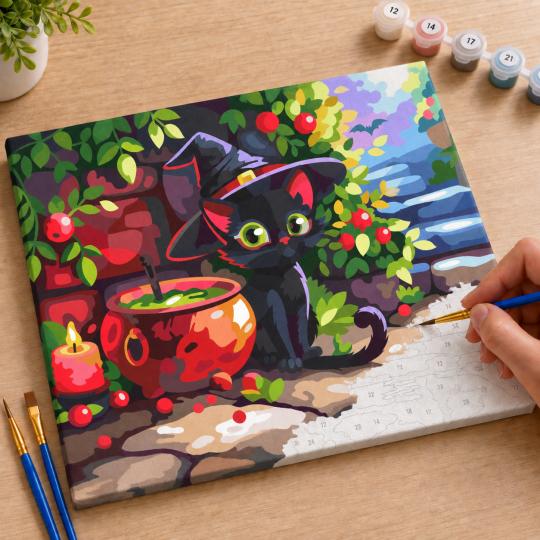 Paint by Numbers – Magical Kitten 50x40 cm, photo 7