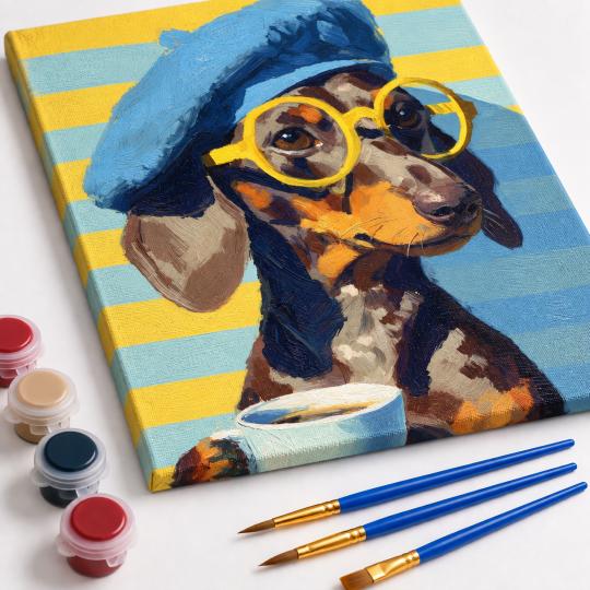Paint by Numbers – French Dachshund 40x50 cm, photo 4