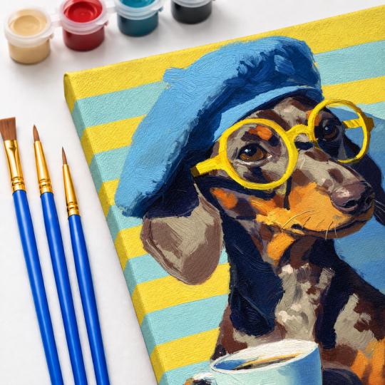 Paint by Numbers – French Dachshund 40x50 cm, photo 5