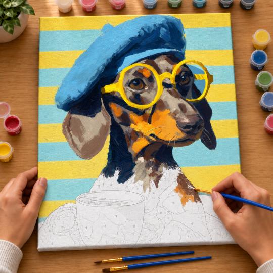 Paint by Numbers – French Dachshund 40x50 cm, photo 6