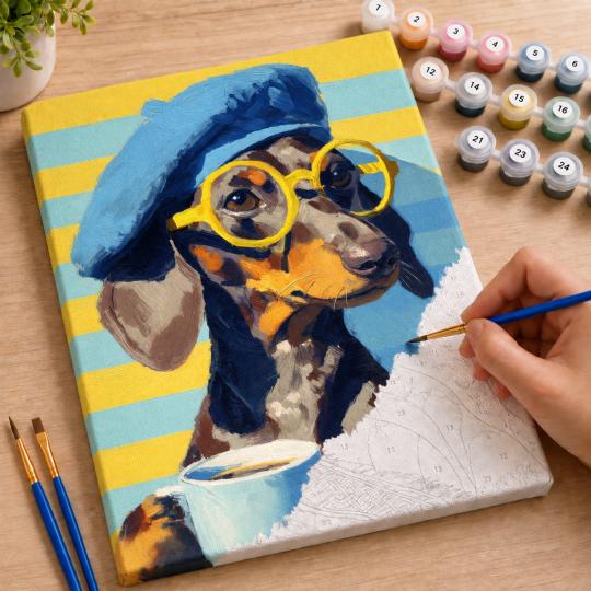 Paint by Numbers – French Dachshund 40x50 cm, photo 7