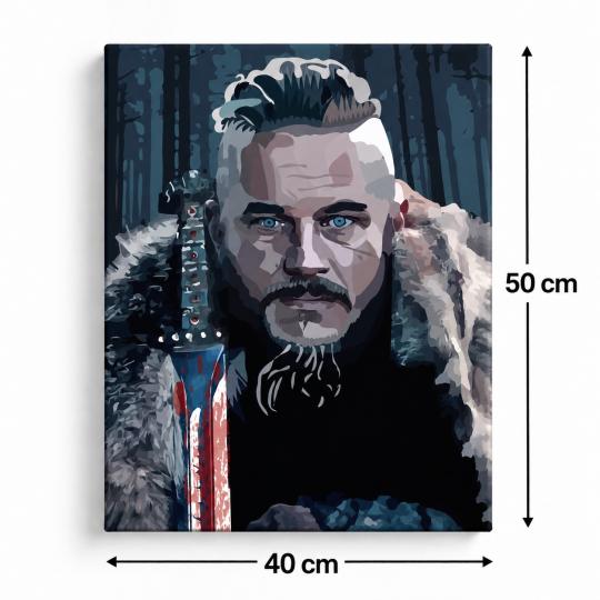 Paint by Numbers – Vikings: Ragnar 40x50 cm, photo 3