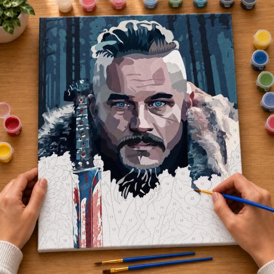 Paint by Numbers – Vikings: Ragnar 40x50 cm, photo 6
