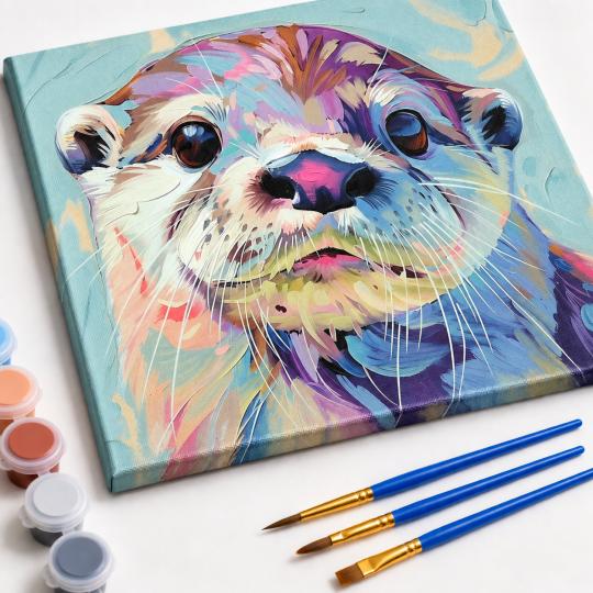 Paint by Numbers – Adorable Otter 50x40 cm, photo 4