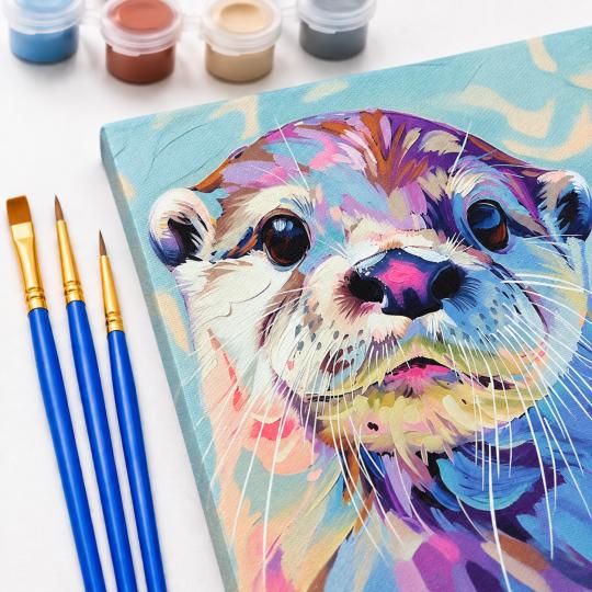 Paint by Numbers – Adorable Otter 50x40 cm, photo 5