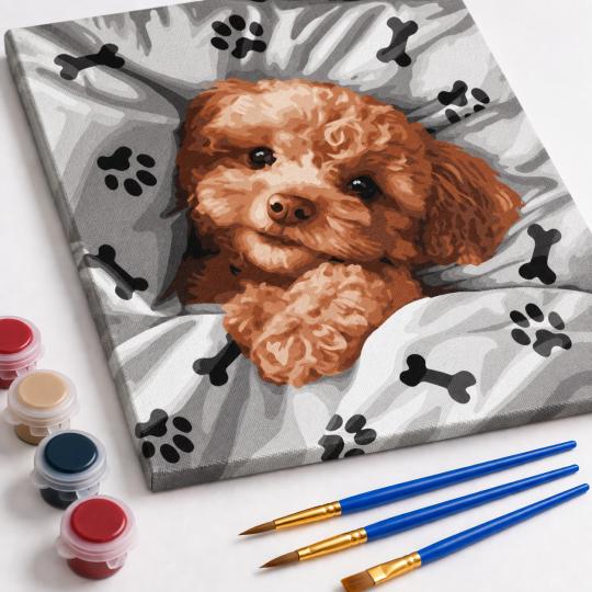 Paint by Numbers – Sleepy Puppy 40x50 cm, photo 4