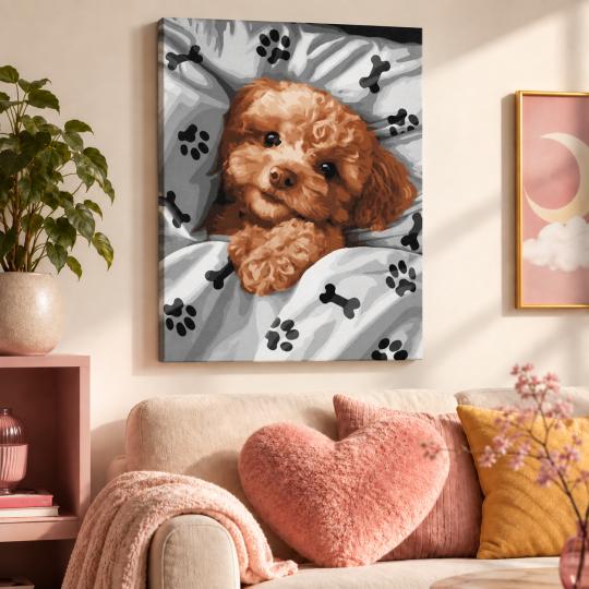 Paint by Numbers – Sleepy Puppy 40x50 cm, photo 9
