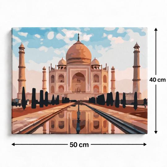 Paint by Numbers – In the Shadow of the Taj Mahal 50x40 cm, photo 3