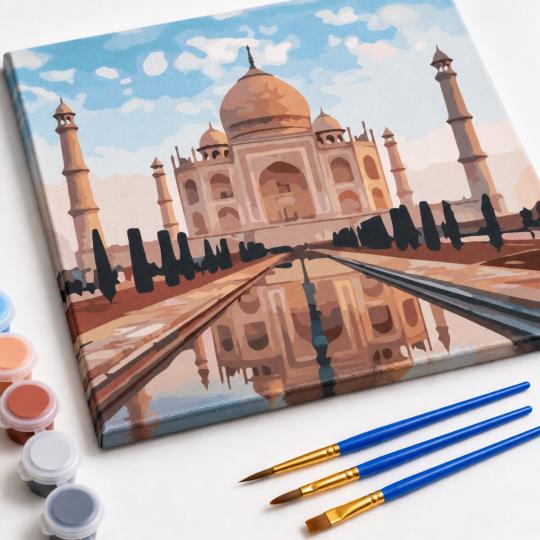 Paint by Numbers – In the Shadow of the Taj Mahal 50x40 cm, photo 4