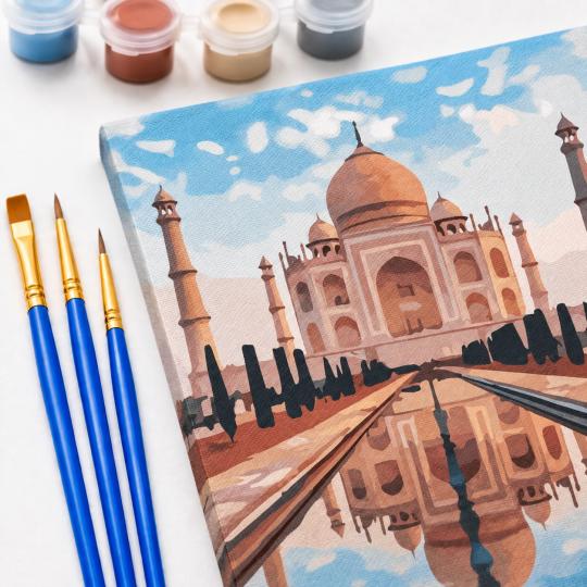 Paint by Numbers – In the Shadow of the Taj Mahal 50x40 cm, photo 5