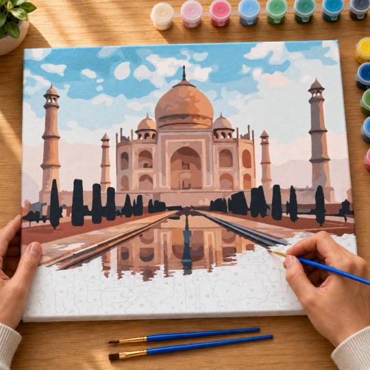 Paint by Numbers – In the Shadow of the Taj Mahal 50x40 cm, photo 6