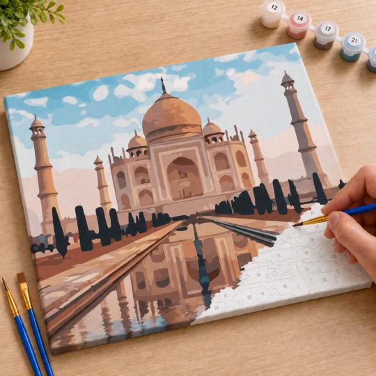 Paint by Numbers – In the Shadow of the Taj Mahal 50x40 cm, photo 7