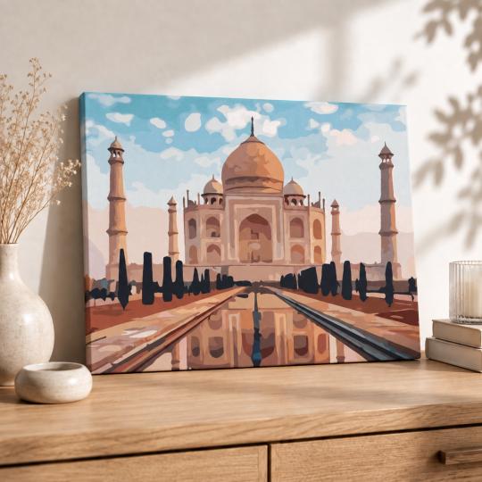 Paint by Numbers – In the Shadow of the Taj Mahal 50x40 cm, photo 8