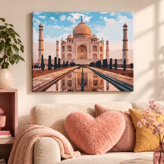 Paint by Numbers – In the Shadow of the Taj Mahal 50x40 cm, photo 9
