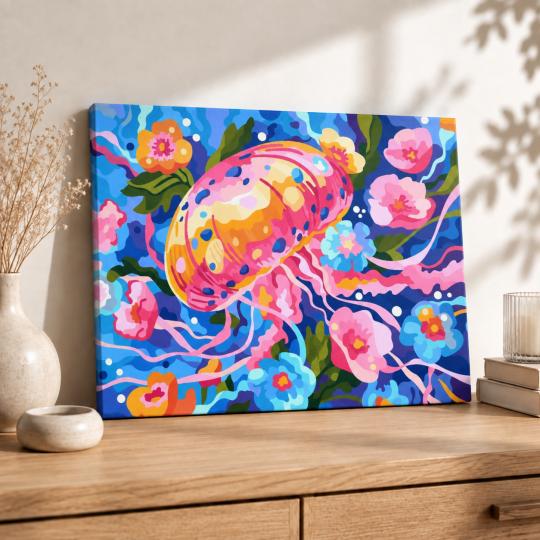 Paint by Numbers – Colourful Jellyfish 50x40 cm, photo 8