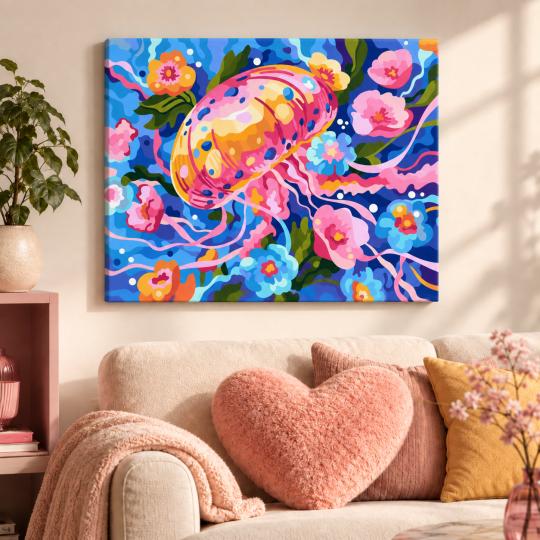 Paint by Numbers – Colourful Jellyfish 50x40 cm, photo 9
