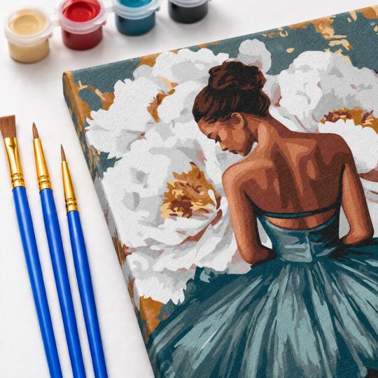 Paint by Numbers – Ballerina in Peonies 40x50 cm, photo 5