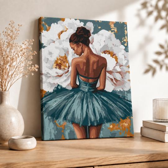 Paint by Numbers – Ballerina in Peonies 40x50 cm, photo 8