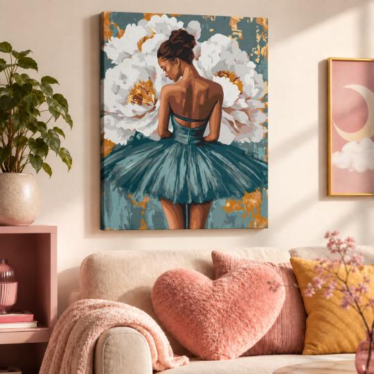 Paint by Numbers – Ballerina in Peonies 40x50 cm, photo 9