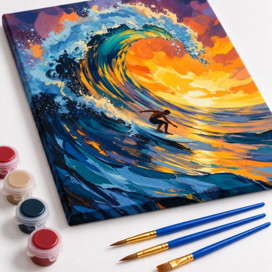 Paint by Numbers – On the Wave 40x50 cm, photo 4