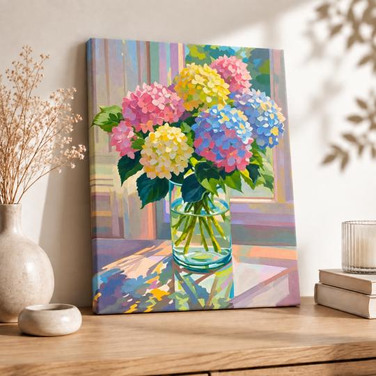 Paint by Numbers – Hydrangeas in the Sun 40x50 cm, photo 8