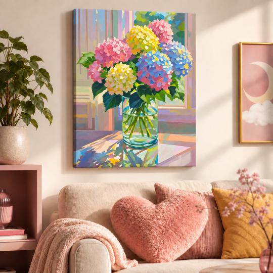 Paint by Numbers – Hydrangeas in the Sun 40x50 cm, photo 9