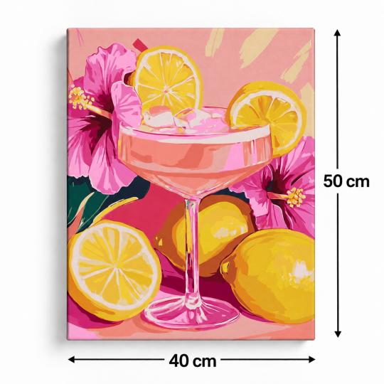 Paint by Numbers – Pink Refreshment 40x50 cm, photo 3