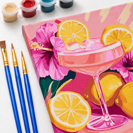 Paint by Numbers – Pink Refreshment 40x50 cm, photo 5