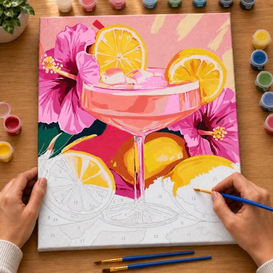 Paint by Numbers – Pink Refreshment 40x50 cm, photo 6