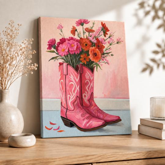Paint by Numbers Picture Cowgirl Full of Flowers 40x50 cm, photo 8