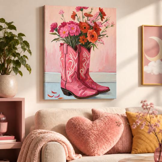 Paint by Numbers Picture Cowgirl Full of Flowers 40x50 cm, photo 9