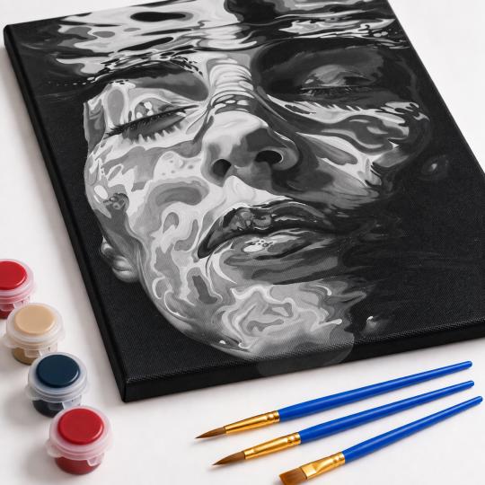 Paint by Numbers Picture Underwater 40x50 cm, photo 4