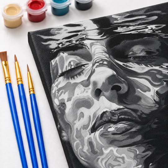 Paint by Numbers Picture Underwater 40x50 cm, photo 5