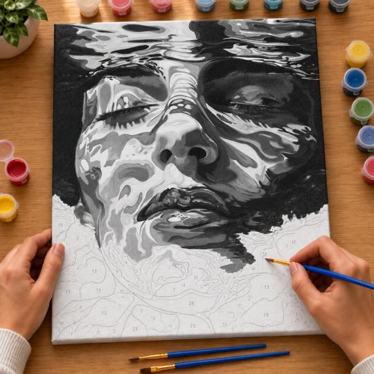 Paint by Numbers Picture Underwater 40x50 cm, photo 6