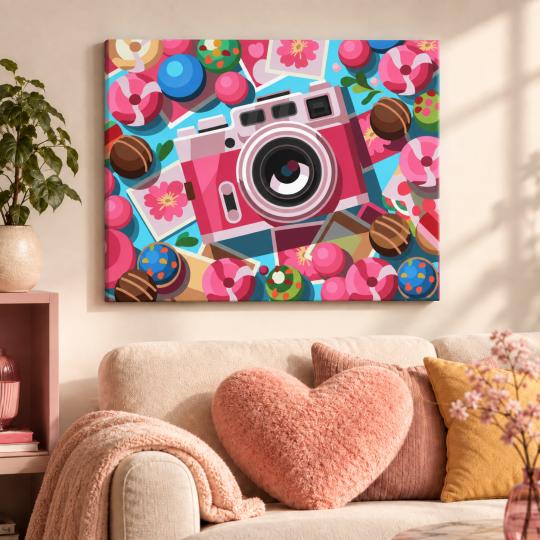 Paint by Numbers Picture Sweet Camera 50x40 cm, photo 9