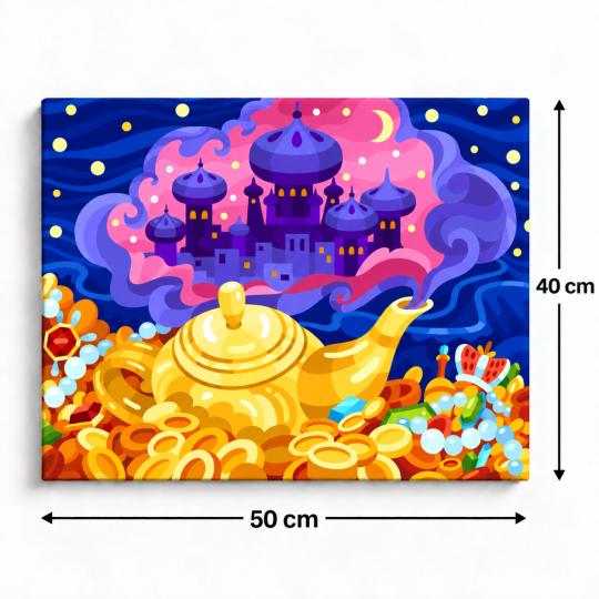 Paint by Numbers Picture Aladdin's Lamp 50x40 cm, photo 3
