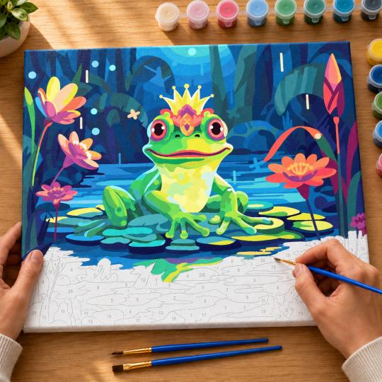 Paint by Numbers Picture Frog Prince 50x40 cm, photo 6