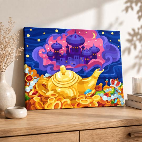 Paint by Numbers Picture Aladdin's Lamp 50x40 cm, photo 8