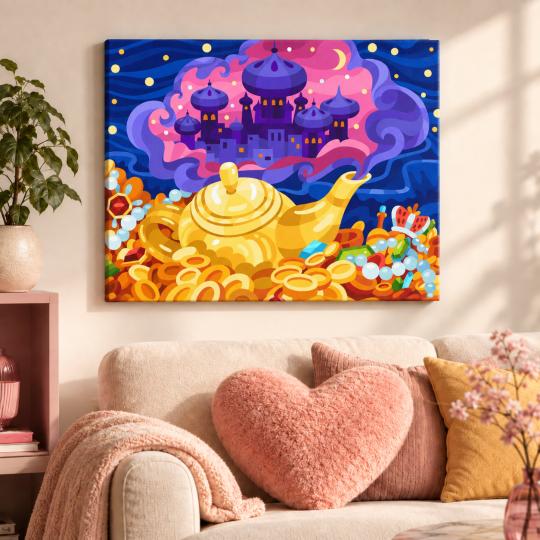 Paint by Numbers Picture Aladdin's Lamp 50x40 cm, photo 9