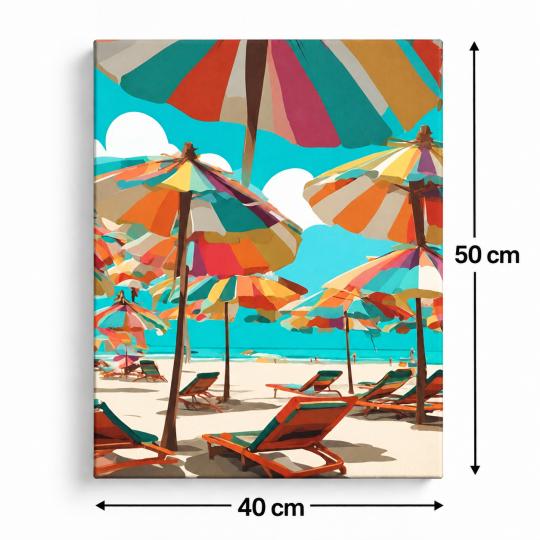Paint by Numbers Picture Under the Umbrellas 40x50 cm, photo 3