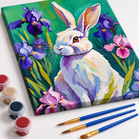 Paint by Numbers Picture White Rabbit 40x50 cm, photo 4