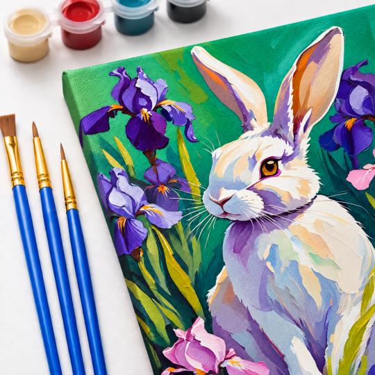 Paint by Numbers Picture White Rabbit 40x50 cm, photo 5